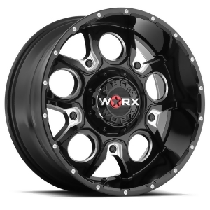 Worx 809Bm Rebel Gloss Black with Milled Accents and Clear-Coat Wheel 20x9 /6x135mm 18mm offset - All