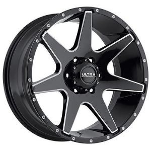 Ultra Wheel 205Bm Tempest Gloss Black with Milled Accents and Clear-Coat Wheel 18x9 12mm offset - All