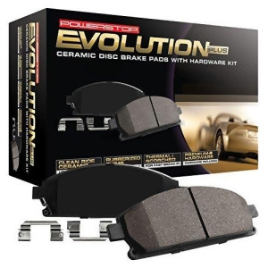Power Stop 17-1836 Front Z17 Evolution Clean Ride Ceramic Brake Pad with Hardware 1 Pack - All