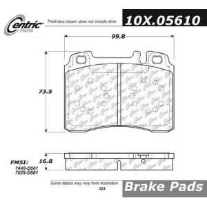 Centric Parts 100.05610 100 Series Brake Pad - All