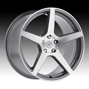 Platinum 432Gn Elite Gloss Graphite with Diamond Cut Face and Clear-Coat Wheel 20x10 /5x120mm 40mm offset - All