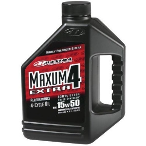 329128 Extra4 15W-50 Synthetic 4T Motorcycle Engine Oil 1 Gallon Jug - All
