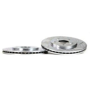 Baer 31082-020 Sport Rotors Slotted Drilled Zinc Plated Rear Brake Rotor Set Pair - All
