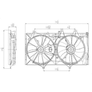 Dual Radiator and Condenser Fan Assembly Tyc 622760 fits 12-16 Camry - All
