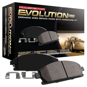 Power Stop 17-1540 Front Z17 Evolution Clean Ride Ceramic Brake Pad with Hardware 1 Pack - All
