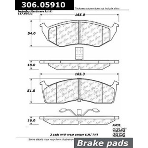Centric 306.05910 Front Brake Pad - All