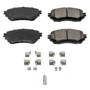 Power Stop 17-1711 Z17 Evolution Plus Clean Ride Ceramic Brake Pad with Premium Hardware Kit Included - All