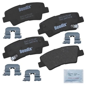 Bendix Cfc1544 Premium Copper Ceramic Brake Pad with Installation Hardware Rear - All