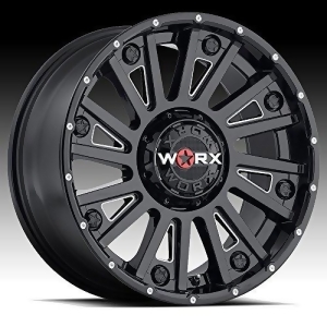Worx 810Bm Sentry Gloss Black with Milled Accents Wheel 18x9 12mm offset - All