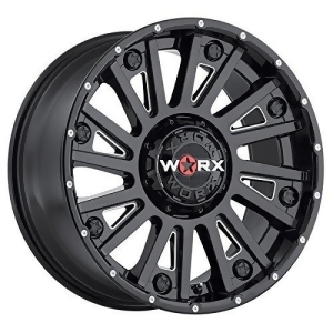 Worx 810Bm Sentry Gloss Black with Milled Accents Wheel 18x9 /5x150mm 18mm offset - All