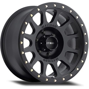 Method Race Wheels Nv Matte Black Wheel with Zinc Plated Accent Bolts 18x9 12 mm offset - All