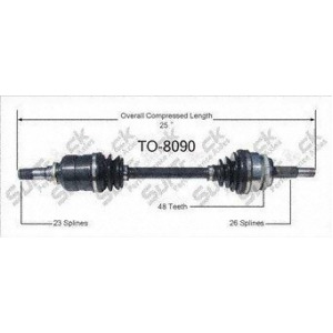 Cv Axle Shaft-New Front Left SurTrack To-8090 fits 03-08 Corolla - All