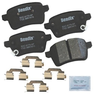 Bendix Cfc1722 Premium Copper Ceramic Brake Pad with Installation Hardware Rear - All