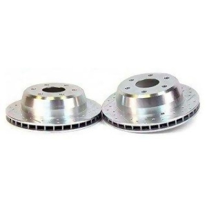 Baer 55067-020 Sport Rotors Slotted Drilled Zinc Plated Rear Brake Rotor Set Pair - All