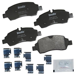 Bendix Cfm1775 Premium Copper Semi-Metallic Brake Pad with Installation Hardware Rear - All