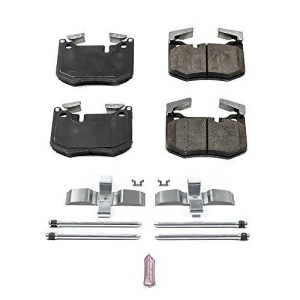 Power Stop 17-1807 Z17 Evolution Plus Clean Ride Ceramic Brake Pad with Premium Hardware Kit Included - All