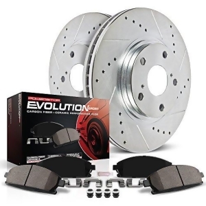 Power Stop K211 Front Z23 Evolution Brake Kit with Drilled/Slotted Rotors and Ceramic Brake Pads - All