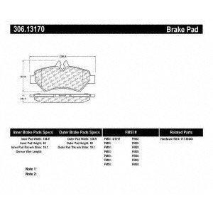 Centric Parts Disc Brake Pad 306.13170 - All