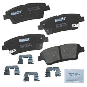 Bendix Cfc1551 Premium Copper Ceramic Brake Pad with Installation Hardware Rear - All