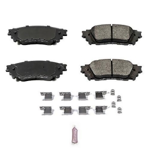 Power Stop 17-1805 Z17 Evolution Plus Clean Ride Ceramic Brake Pad with Premium Hardware Kit Included - All