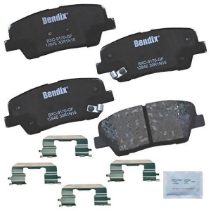 Bendix Cfc1284e Premium Copper Ceramic Brake Pad with Installation Hardware Rear - All