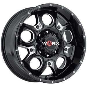Worx 809Bm Rebel Gloss Black with Milled Accents and Clear-Coat Wheel 20x9 12mm offset - All