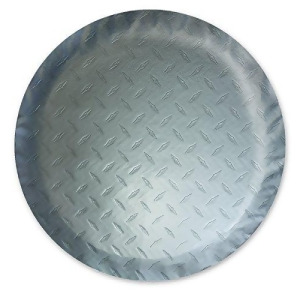 Adco 9760 Silver Diamond Plated Steel Vinyl Spare Tire Cover O Fits 21 1/2 Diameter Wheel - All