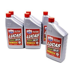 Lucas Oil 10082-6 Synthetic 5W-20 Oil 6X1 Qt - All
