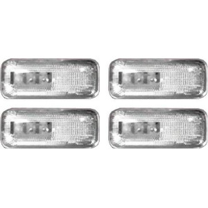 Recon 264131Cl Led Fender Lights 2002-2007 Dodge Ram Dually 4-Piece Set Clear Lens with Chrome Trim - All