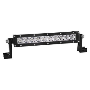 Xtreme Led Light Bar Low Profile Single Row 10 Inch Flex W/5w Cree Black Harness Brackets Incl - All