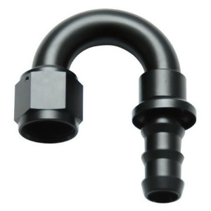 Vibrant 180 Degree Push-On An Hose End Fitting 8 An Black - All
