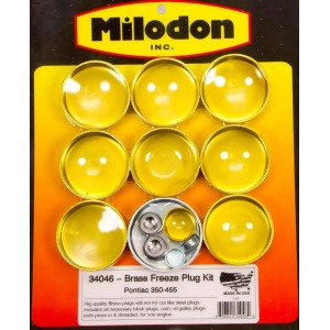 Milodon 34046 Brass Freeze Plug Kit for Pontiac V8 - All