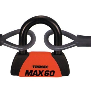Trimax Max60 Black Short Shackle U-Lock With Pvc Sleeve - All