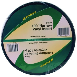 Jr Products 11291 Black 100 Foot Narrow Vinyl Insert - All