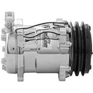 Sanden Style Ac Compressor 508 R134 Double Pulley Chrome - All