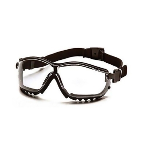 Retail pkg V2g Clear V2g Retail Clear Anti-Fog Lens with Black Strap/Temples - All