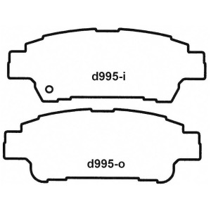 Disc Brake Pad-ThermoQuiet Rear Wagner Pd995 fits 04-10 Sienna - All