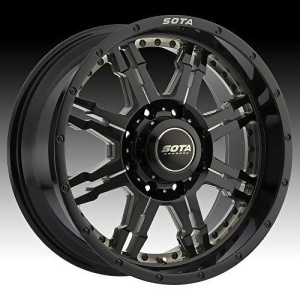 Jato 20x10 8x180 19mm Ghost Metal Black Milled Smoked Clear - All
