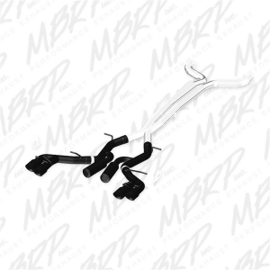 Mbrp Exhaust S7033blk Black Series Cat Back Exhaust System Fits 16-18 Camaro - All