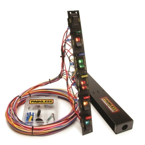 Painless Wiring 50506 Fused Dragster Vertical 6 Switch Panel - All