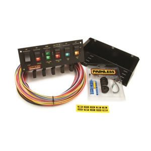 Painless Wiring 50305 6-Switch Rocker Circuit Breaker Panel - All