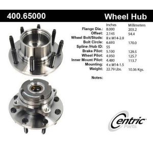 Centric 400.65001E Wheel Hub Assembly - All