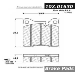 Centric Parts 100.0163 Oem Brake Pads - All