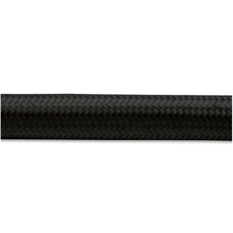 Vibrant Performance 11993 Nylon Braided Flex Hose 5ft Roll of Black ; AN Size: -16; Hose ID 0.89 