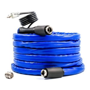 Camco TastePURE 25' Heated Drinking Water Hose, Freeze Protection Down to -20F, Blue