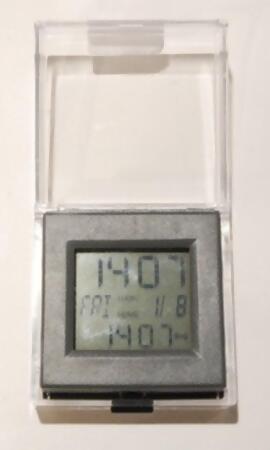 Elegance Dual Time Alarm Clock - Grey 