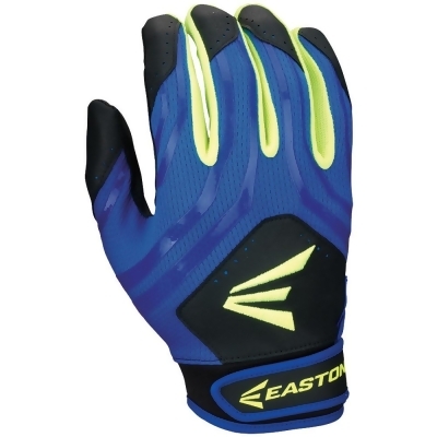 blue and yellow batting gloves