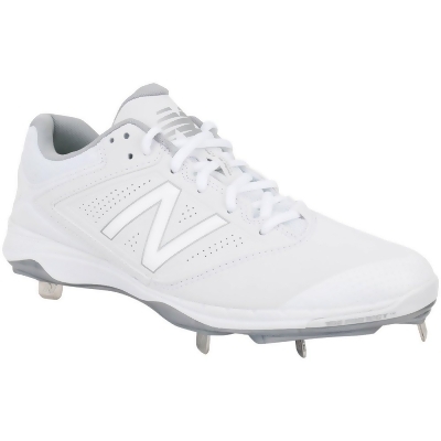 all white new balance metal cleats