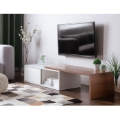 TV Stand White and Dark Wood YONKERS TV Stand White and Dark Wood YONKERS