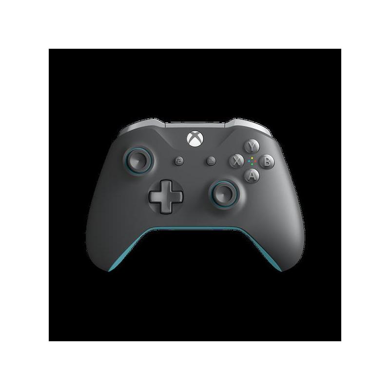 xbox grey and blue controller